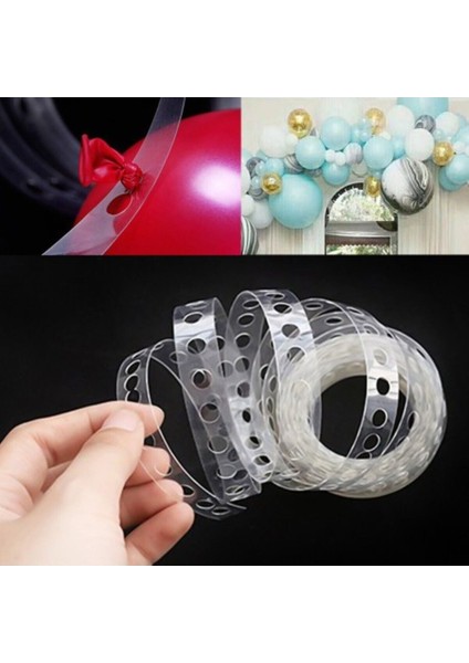 60 Adet Balon Zincir Seti (Gri, Krom Gümüş, Metalik Beyaz, Şeffaf Balon ve 1 Pk Gümüş Balon Pulu)