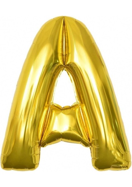 Altın Folyo Balon 16" Inç 40 cm A Harfi