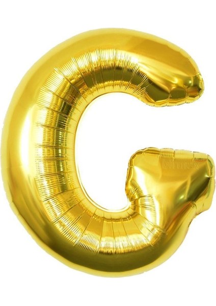 Altın Folyo Balon 16" Inç 40 cm G Harfi