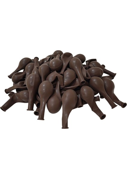 Kahverengi 10 Adet Mat Balon Büyük Boy 30 cm