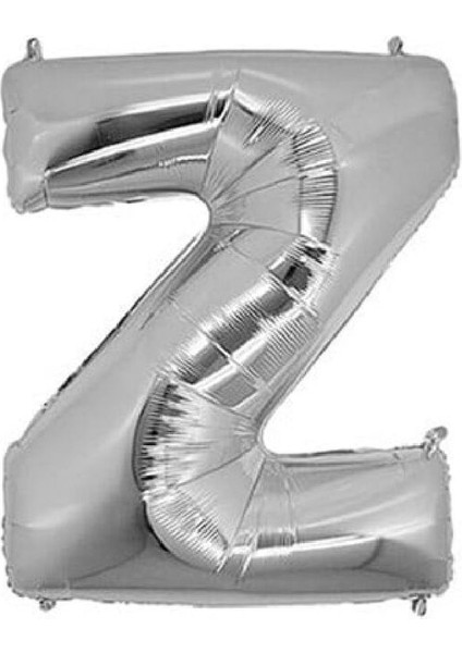 Gümüş Folyo Balon 32" Inç 76 cm Z Harfi