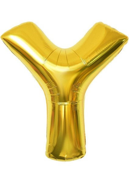 Altın Folyo Balon 40" Inç 100 cm Y Harfi