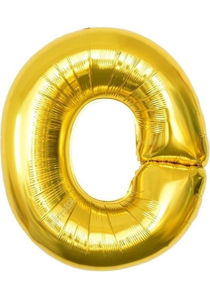 Altın Folyo Balon 32" Inç 76 cm O Harfi