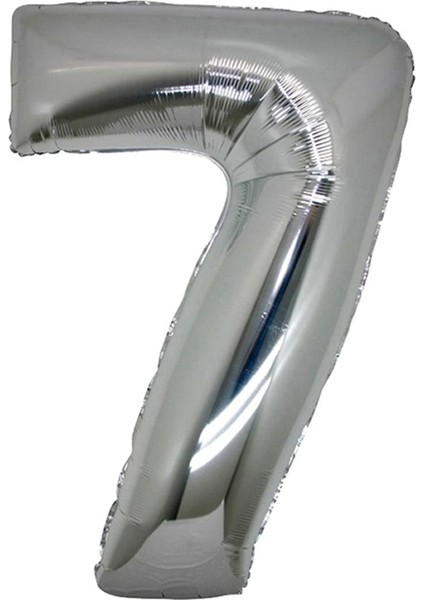 Gümüş Folyo Balon 16" Inç 40 cm 7 Rakamı