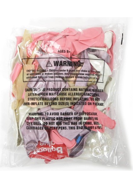 65 Adet Lüks Makaron Pembe , Krom Pembe ,beyaz Balon Zinciri Doğum Günü Balon Seti
