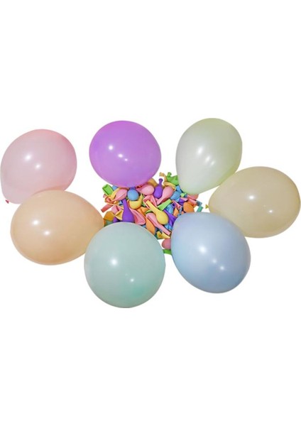 Makaron Karışık 10 Adet Mat Balon Büyük Boy 30 cm