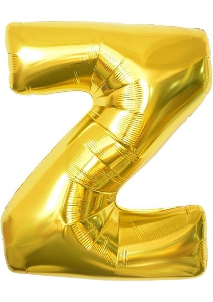 Altın Folyo Balon 40" Inç 100 cm Z Harfi