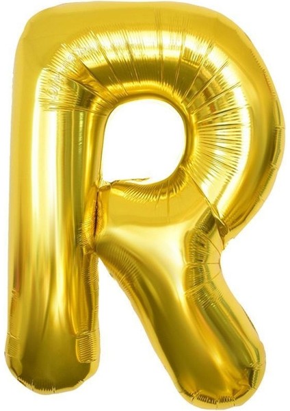Altın Folyo Balon 40" Inç 100 cm R Harfi