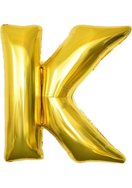 Altın Folyo Balon 32" Inç 76 cm K Harfi