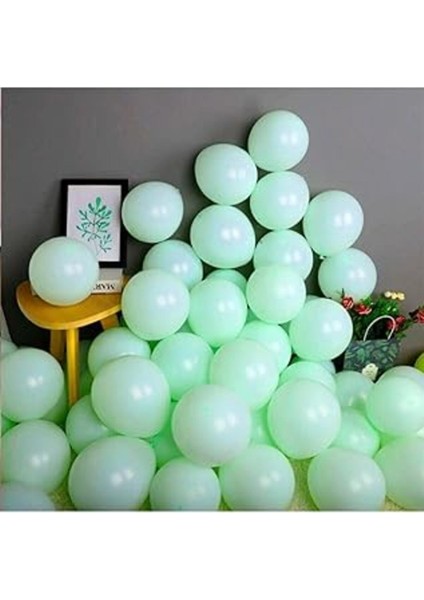 Su Yeşili Rengi Balon 30 Adet Pastel Mat Balon Büyük Boy 30 cm