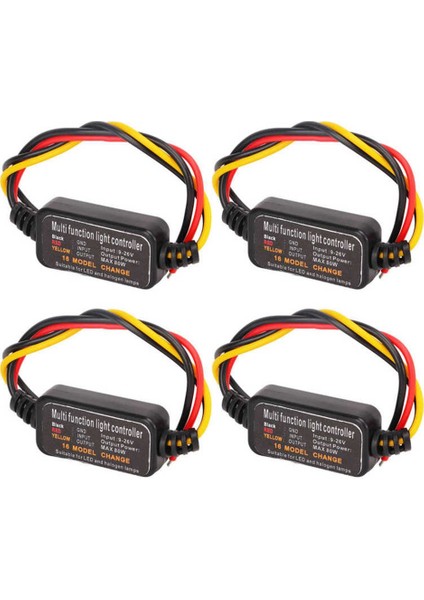 4 Adet 16 Mod Ayarlanabilir LED Fren Lambası Flaşör Strobe Denetleyici Evrensel Araba Motosiklet Için (Yurt Dışından)