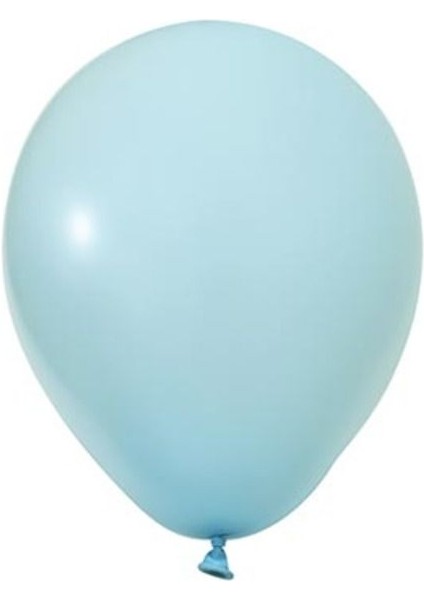 Makaron Mavi 10 Adet Mat Balon Büyük Boy 30 cm