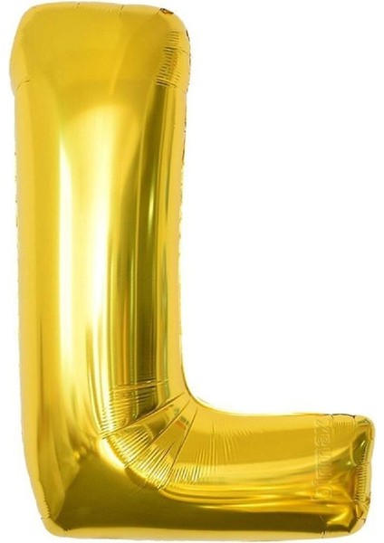Altın Folyo Balon 32" Inç 76 cm L Harfi