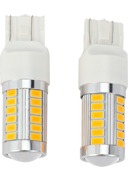 7443, T20 LED Ampul Sarı 900 Süper Parlak Dönüş Sinyali Işığı Fren Dur Park Lambası Yede Geri Vites Işığı Kuyruk Ampulü (2'li Paket) (Yurt Dışından)