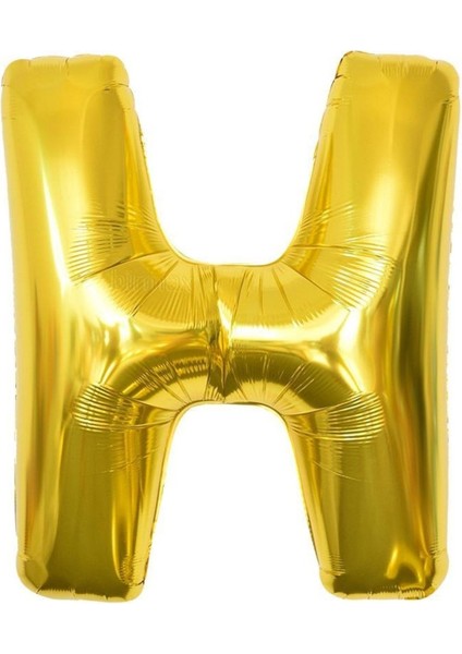 Altın Folyo Balon 40" Inç 100 cm H Harfi