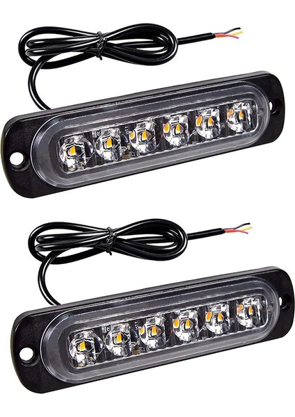 LED Acil Durum Flaş Işıkları, 6 LED Flaşlı Uyarı Acil Durum Yanıp Sönen Işık Araba Kamyon Için Off Road Atv Suv 2 Paket (Yurt Dışından)