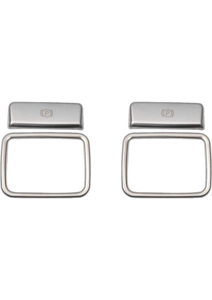 2x Araba Park El Freni Etiket P Düğmesi Fren Anahtarı Krom Çerçeve Trim Için ML350 GL450 W166 W176 W246 X156 (Yurt Dışından)