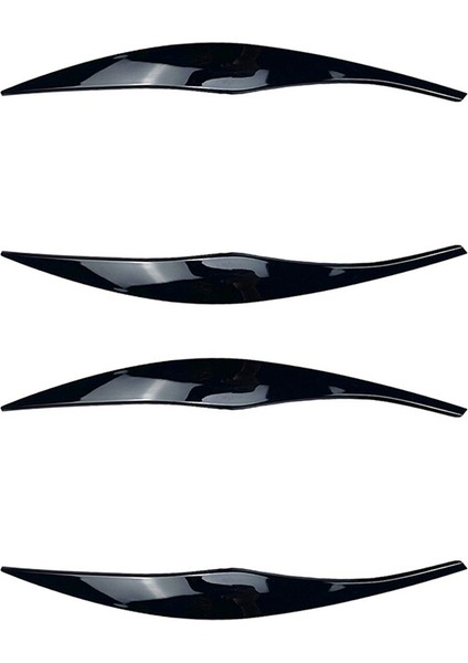 4x Araba Parlak Siyah Farlar Kaşları Göz Kapakları Kapak Kirpik Başkanı Işık Çıkartmaları 3 Serisi E90 E91 320I 05-12 (Yurt Dışından)