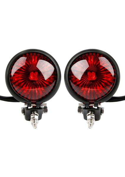 2x Kırmızı 12 V LED Siyah Cafe Tarzı Durdurma Kuyruk Işık Motosiklet Fren Arka Lamba Kuyruk Işık Chopper Bobber Için (Yurt Dışından)