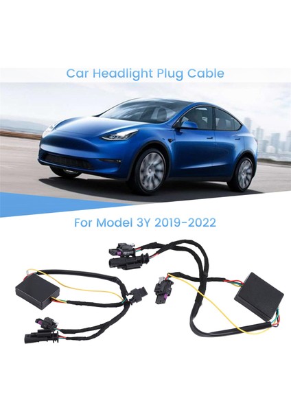 Model 3/y 2019-2022 Fiş Araba Far Fiş Kablosu Için (Yurt Dışından)