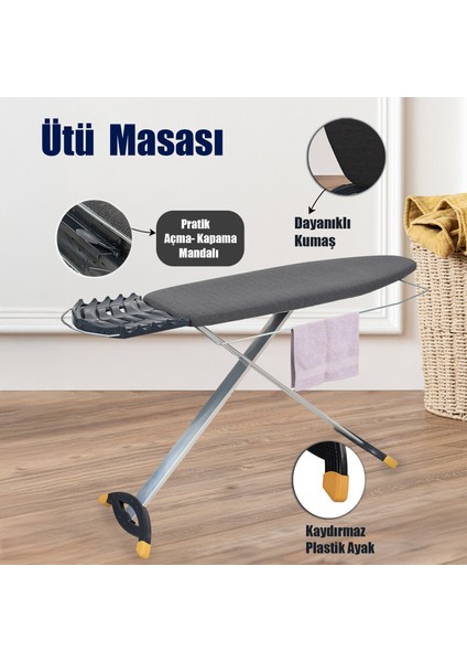 Lilium Alüminyum Ayaklı Ütü Masası