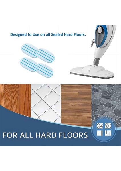 Запасные Части Пылесоса,pursteam Thermapro 10-In-1 Buharlı Paspas Için 6 Adet Paspas Pedleri Islak ve Kuru Ovma Için Yeniden Kullanılabilir Mikrofiber Pedler (Yurt Dışından) fırsatları