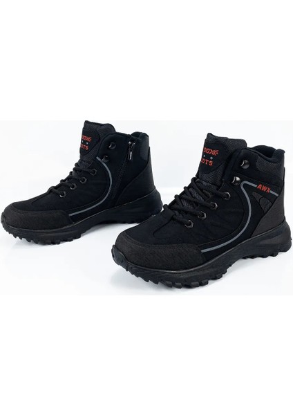 Genç Erkek Siyah Su Geçirmez Ortopedik Fermuarlı Bot fırsatları