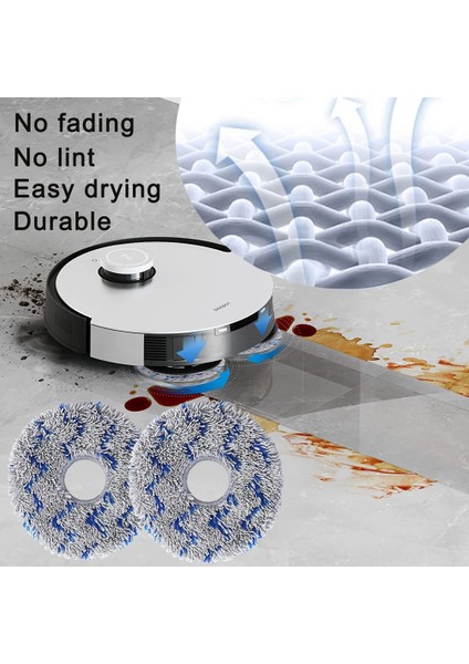 Ecovacs Deebot X1 Omnı T10 Turbo Elektrikli Süpürge Robotu Filtre Yan Fırça Temizlik Bezi Yedek Parça Aksesuarları (Yurt Dışından)