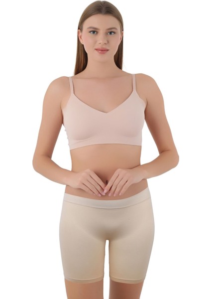 Mikro Fiber Kadın Uzun Boxer 1'li Özel Paket - Siyah, Beyaz, Ten | S/m, L/xl