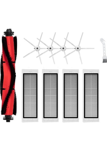 Roborock Q5+ Elektrikli Süpürge Yedek Ana Fırça Yan Fırça Yıkanabilir Filtre Yedek Parçaları, Beyaz (Yurt Dışından)