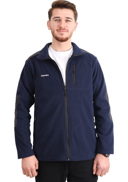 Softshell Garnili Polar Ceket - Lacivert- Zenobya
