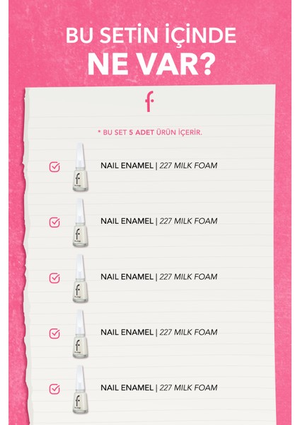 Milk Foam 5'li Oje Seti