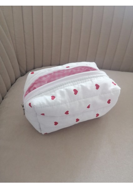 Makyaj Çantası, Seyahat Çantası, Ruj Çantası, Organizer 7x7x13 cm Küçük Boy