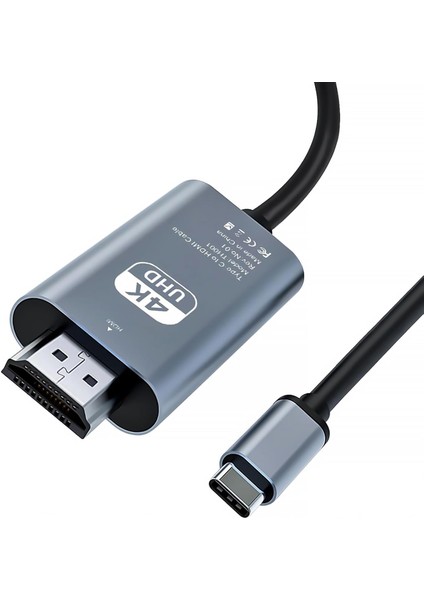 HDMI Çevirici USB C HDMI 4K 60Hz Hdmı, 200CM USB C HDMI Adaptör USB C HDMI Uyumlu Thunderbolt Type-C To HDMI 2 Metre Kablo Uzunluğu ZR854