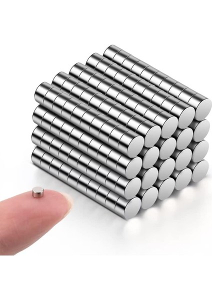3x2 mm Neodyum Mıknatıs (Çap: 3 Mm, Kalınlık: 2 Mm) - 100 Adet