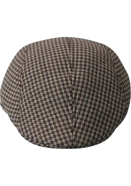 14XKIDS Beret Cap Erkek Kız Houndothooth Newsboy Şapkası Flep Cabbie Hat Brown+Beige 14 Pcs (Yurt Dışından) indirimleri
