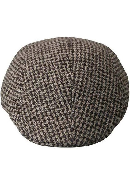 11XKIDS Beret Cap Erkek Kız Houndooth Newsboy Hat Flep Cabbie Hat Brown+Beige 11 Pcs (Yurt Dışından) modelleri