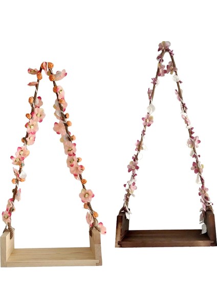 2 Adet Ahşap Salıncak Yenidoğan Fotoğrafçılık Sahne (Yurt Dışından)