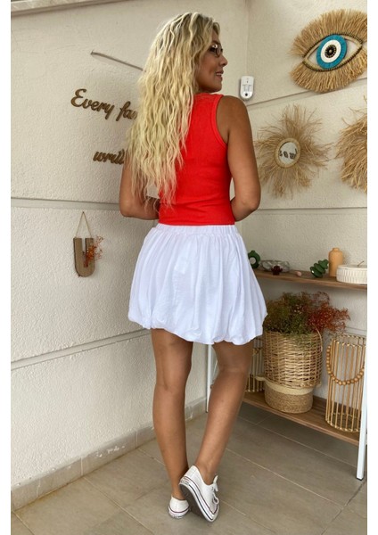 Bel Lastikli Mini Balon Etek
