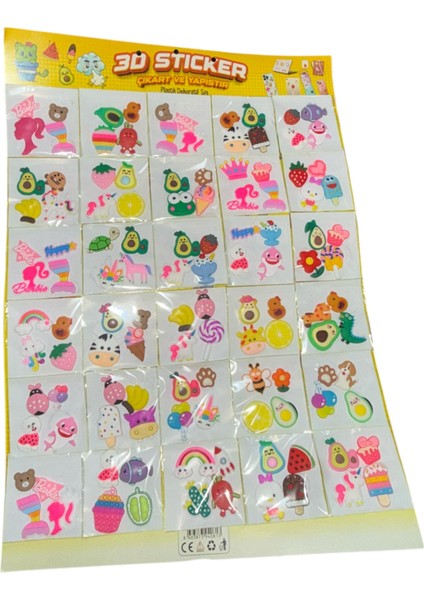 Esmay Plastik Dekoratif 3D Sticker