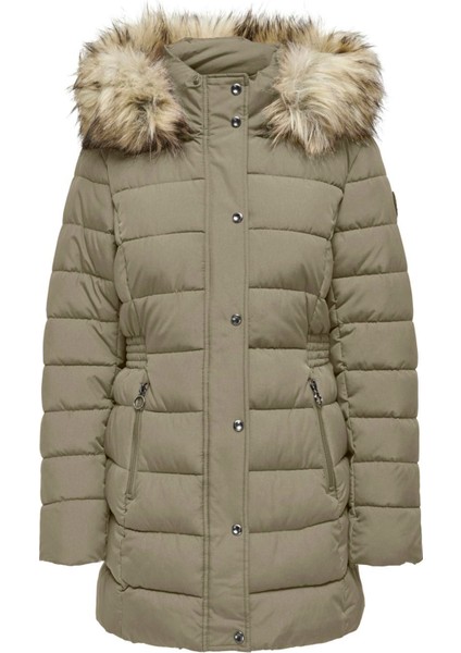 Onlnewluna Kapitoneli Regular Fit Kapüşonlu Şişme Mont Bayan Mont 15304781