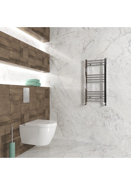 Nile Çelik Havlupan Modern Tasarım Krom 80X40 cm