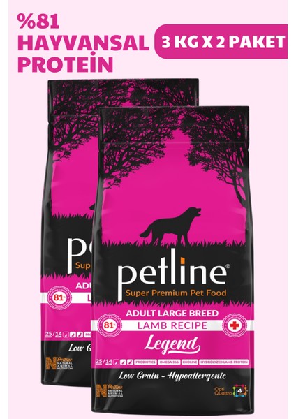 Kuzu Etli Yetişkin Köpek Maması 6KG ( 2 x 3Kg ) - LEGEND