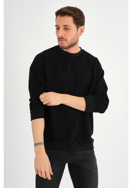 Bisiklet Yaka Uzun Kollu Sweatshırt (UNX37400)