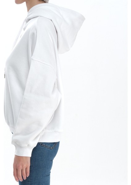 Beyaz Kapşonlu Sweat fiyatları