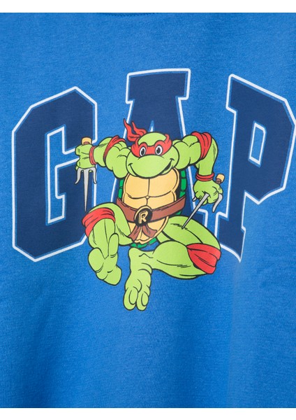 Erkek Çocuk Mavi Gap Logo Grafikli Sweatshirt fiyatları