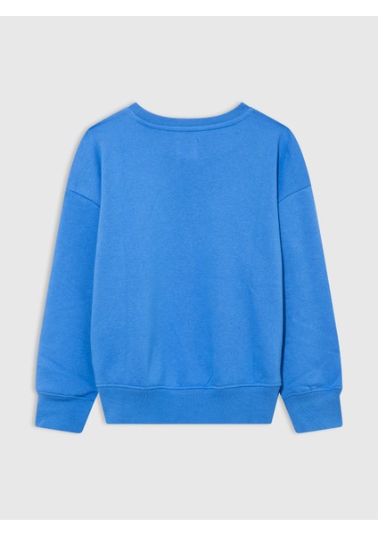 Erkek Çocuk Mavi Gap Logo Grafikli Sweatshirt modelleri
