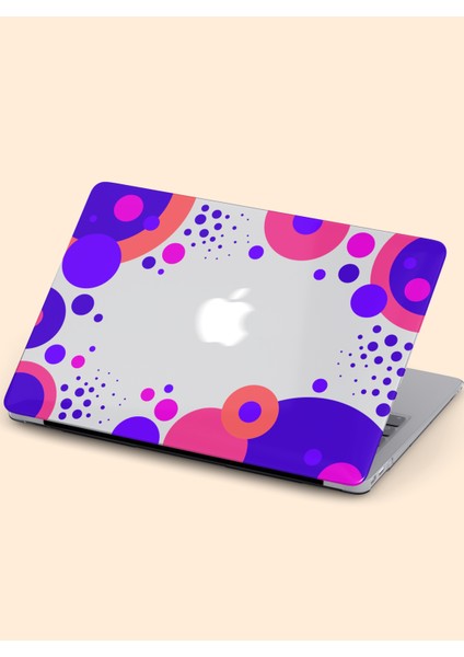 Macbook Air (M2-M3) Kılıf 15 Inç A3114-A2941 2023/2024 Şeffaf Sert Kapak Koruma Macos-20 Pembe, Mor, Turuncu