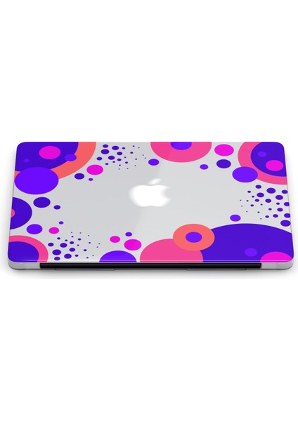 Macbook Air (M2-M3) Kılıf 15 Inç A3114-A2941 2023/2024 Şeffaf Sert Kapak Koruma Macos-20 Pembe, Mor, Turuncu