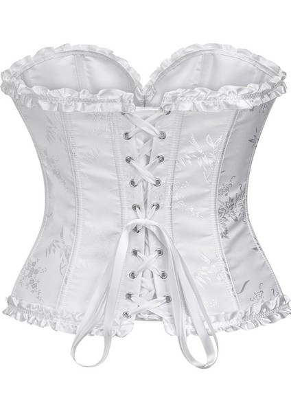 Victorian Vintage Korse Ayarlanmalı Desenli Birinci Sınıf Kalite Korse Büstiyer Gotik Korse fırsatları